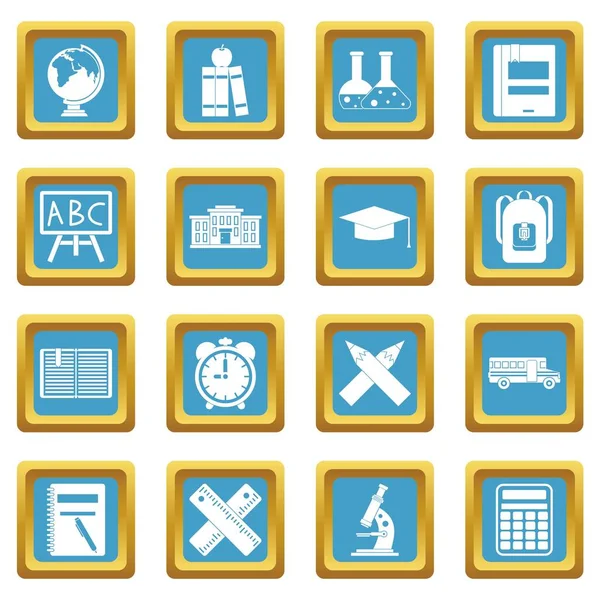 Okul simgeler gök mavisi