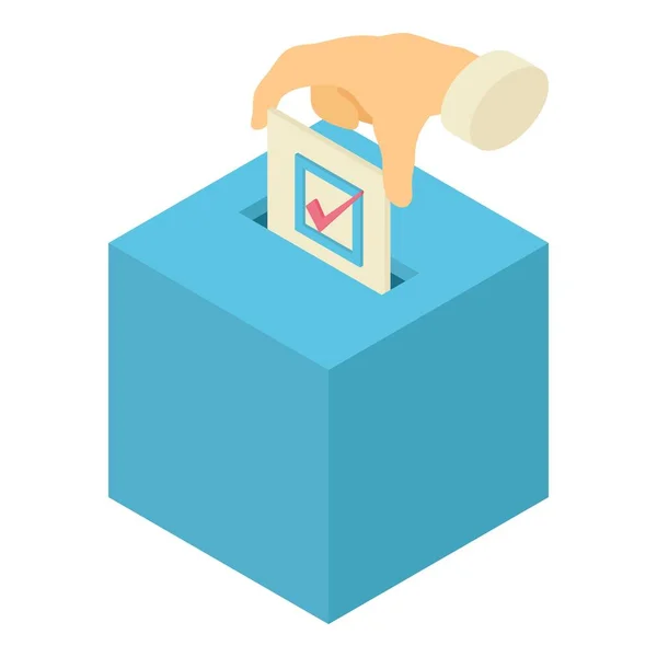 Ballot box icon, isometric 3d style — Stock Vector