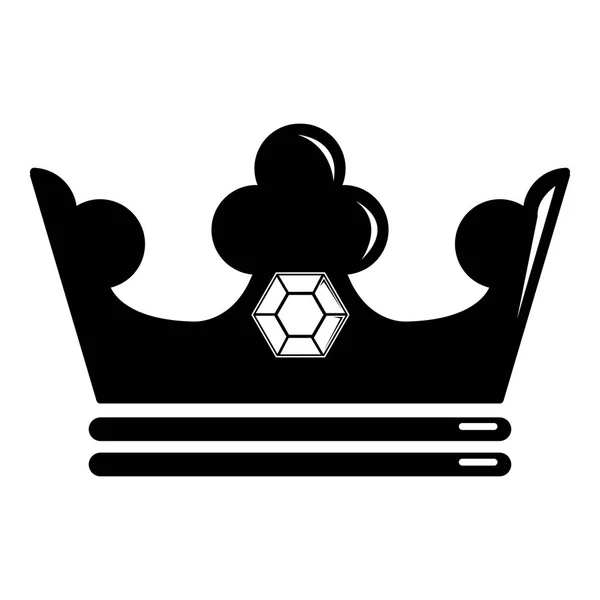 Stalowe korony ikona, prostym stylu czarny — Wektor stockowy