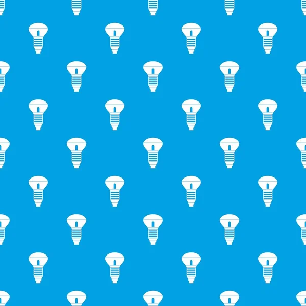 Led bulb pattern seamless blue — Stock Vector