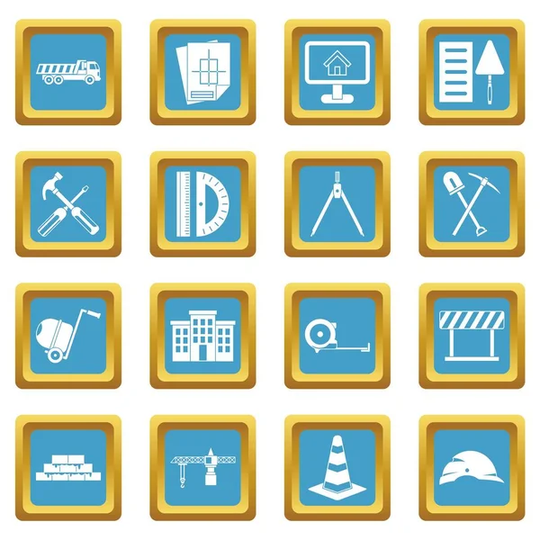 İnşaat simgeler gök mavisi