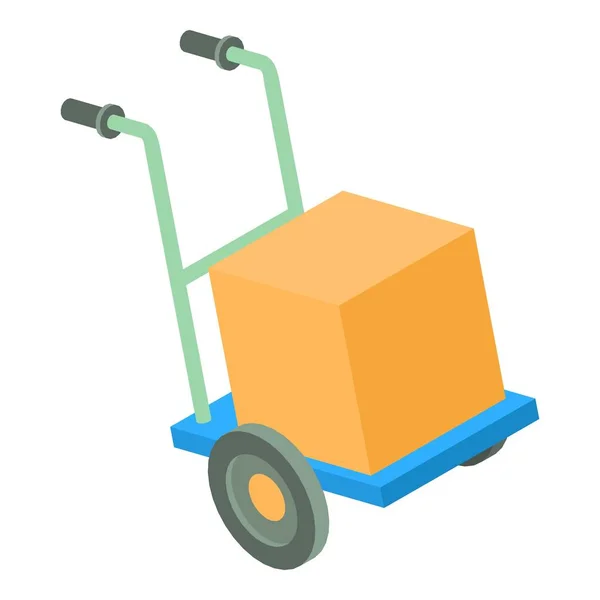 Icône de chariot de courrier, style 3d isométrique — Image vectorielle