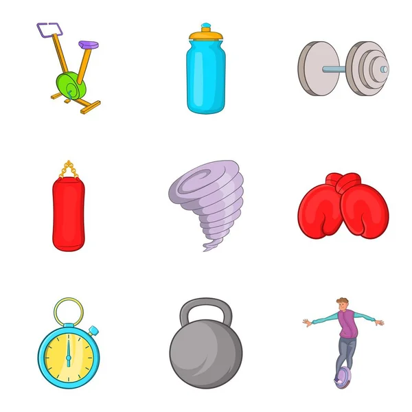 Conjunto de iconos de bola de ponche, estilo de dibujos animados — Vector de stock