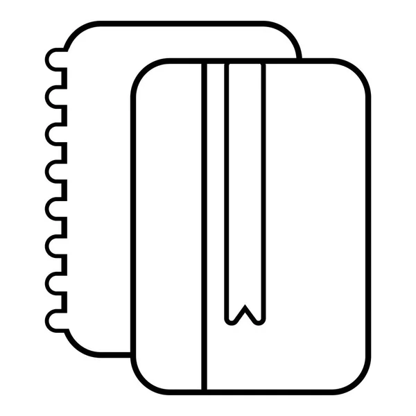 Copier l'icône du livre, style ligne de contour — Image vectorielle