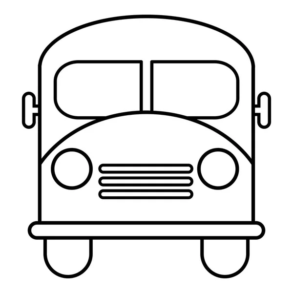 Icono de autobús escolar, estilo de esquema — Vector de stock