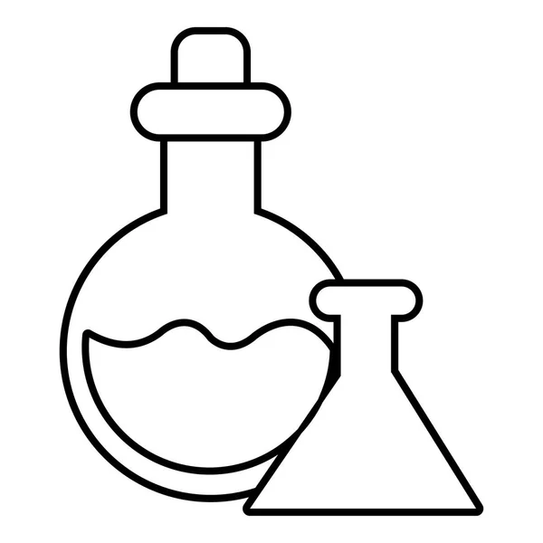 Піктограма Flask, стиль контурної лінії — стоковий вектор