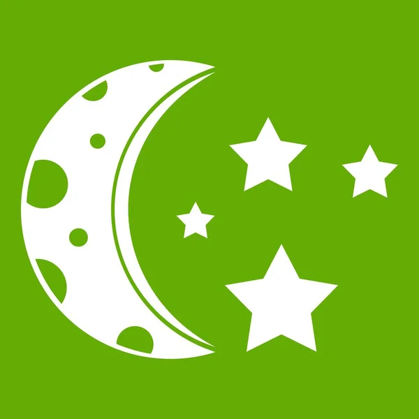 สตาร์รี่ไนท์ไอคอนสีเขียว — ภาพเวกเตอร์สต็อก