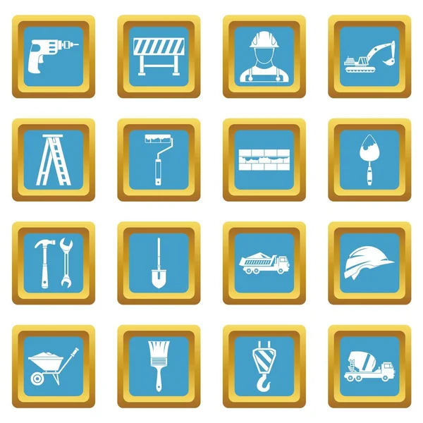 İnşaat simgeler gök mavisi