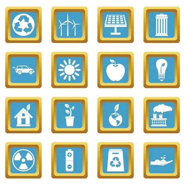 Ekoloji simgeler gök mavisi