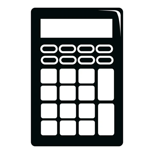 Ícone da calculadora, estilo preto simples — Vetor de Stock