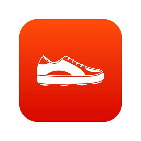 Golfové boty ikonu digitální červená — Stockový vektor