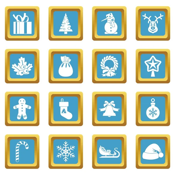 Noel simgeleri gök mavisi