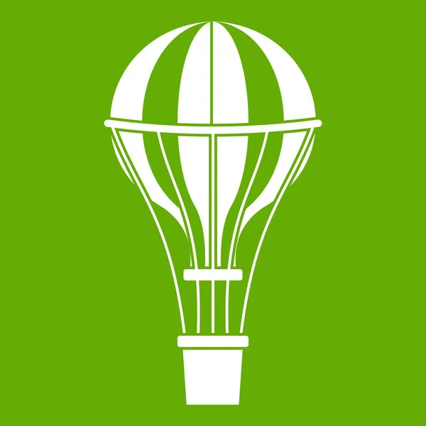 Hava Balon yolculuk simgenin yeşil — Stok Vektör