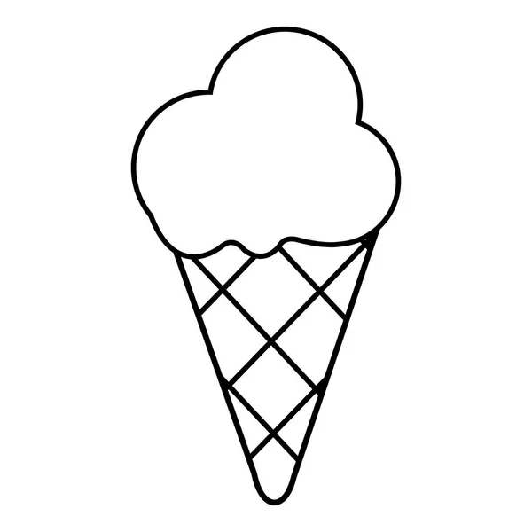 Icono de helado frío, estilo de contorno — Vector de stock