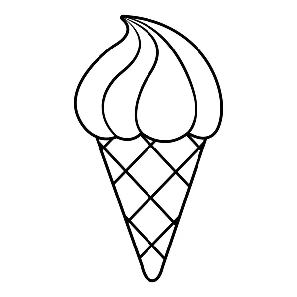 Citronová zmrzlina ikona, styl čáry obrysu — Stockový vektor