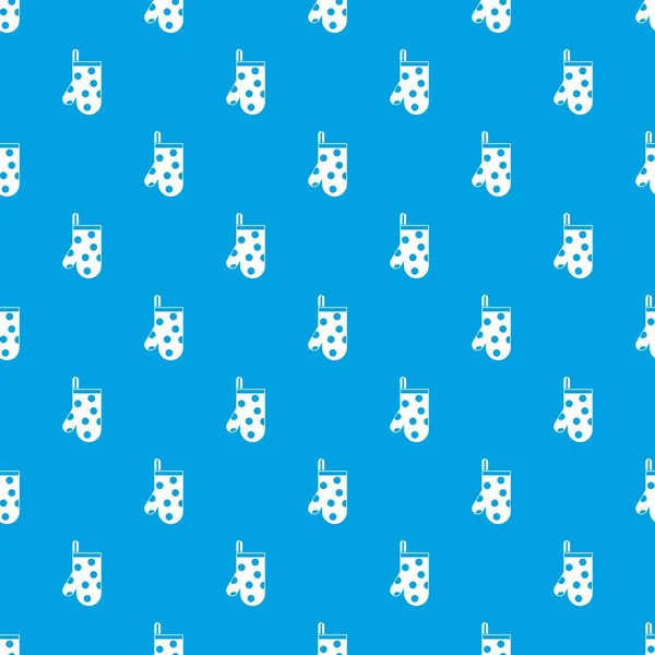 Keuken handschoen patroon naadloze blauw — Stockvector
