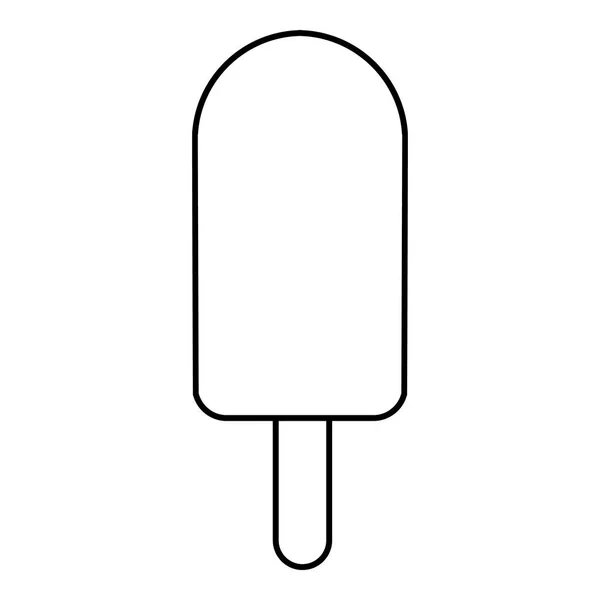 Icono de helado de chocolate, estilo de esquema — Vector de stock