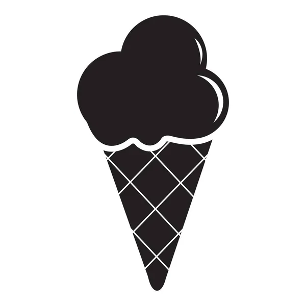 Icono de helado frío, estilo negro simple — Vector de stock