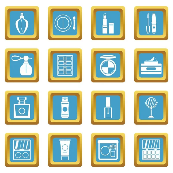 Kozmetik simgeler gök mavisi