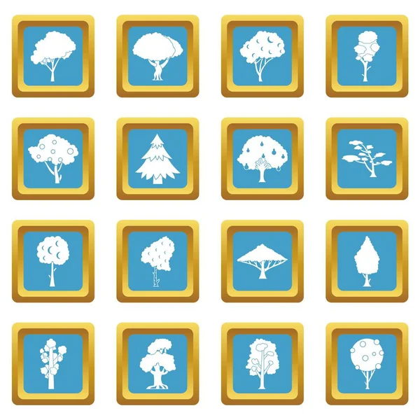 Ağaçlar simgeler gök mavisi