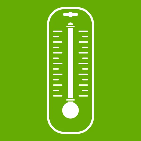 Icono del termómetro verde — Vector de stock