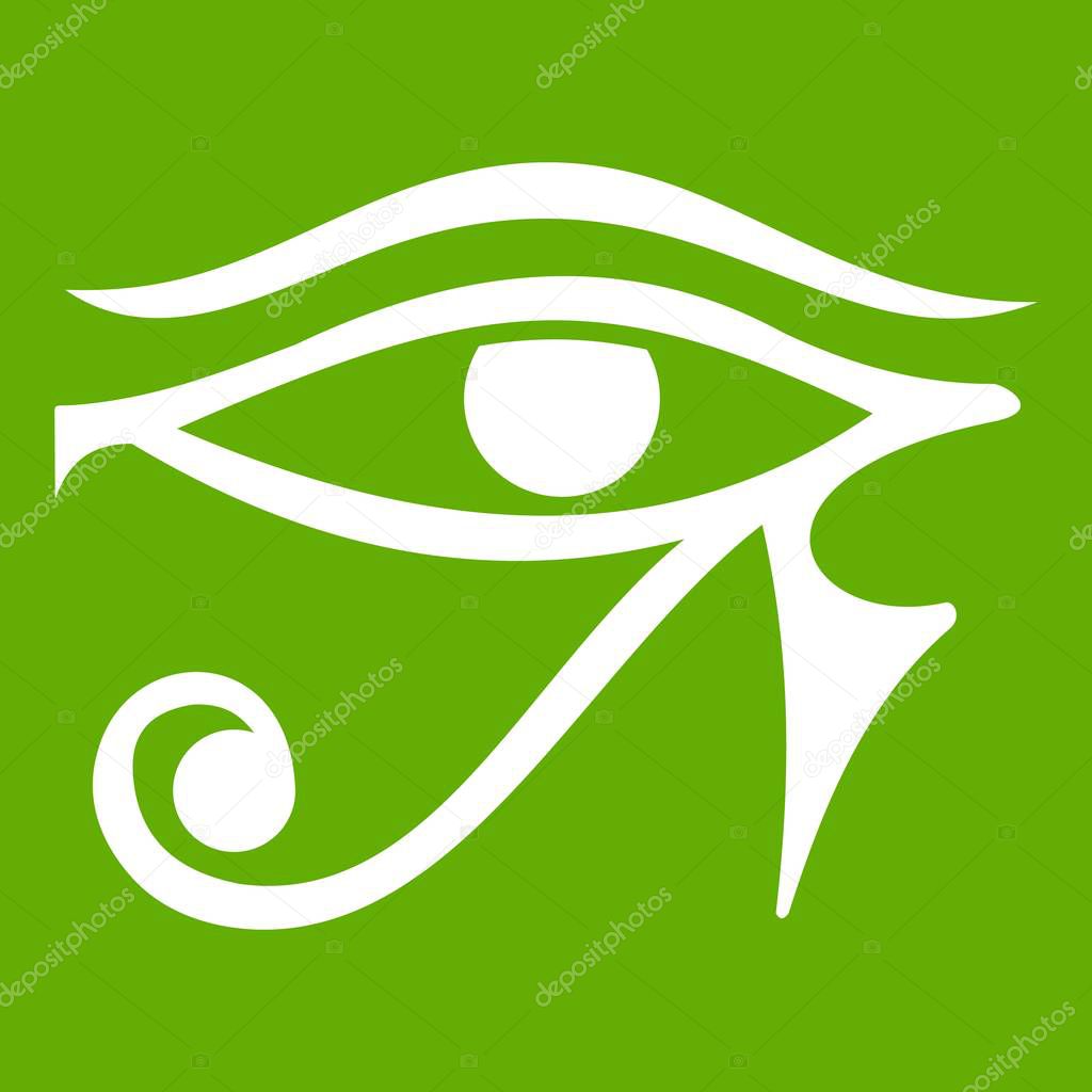Eye of Horus Egypt Deity icon green