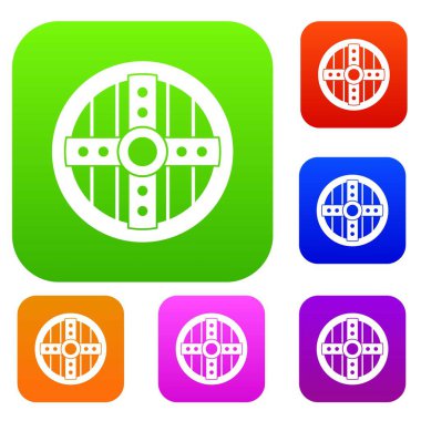 Yuvarlak koruyucu kalkan koleksiyonu ayarla