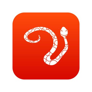 Benekli yılan simgesi dijital kırmızı