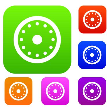 Yuvarlak askeri kalkan koleksiyonu ayarla