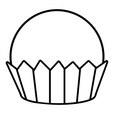 Cupcake simgesi, anahat çizgi stili