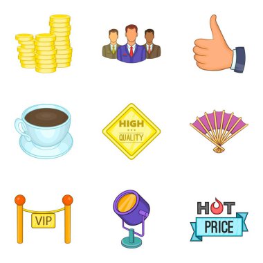 Adımlar Icons set, karikatür tarzı