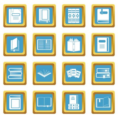 Kitap simgeleri gök mavisi