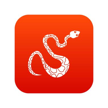 Siyah benekli yılan simgesini sayısal kırmızı