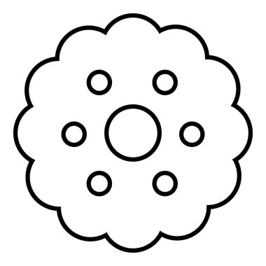 Bisküvi simgesi, anahat çizgi stili