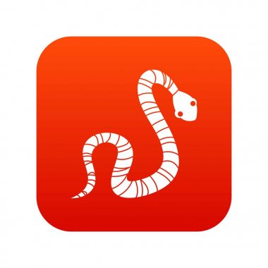 Çizgili yılan simgesi dijital kırmızı