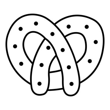 Tuzlu kraker simgesi, anahat çizgi stili