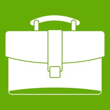 Deri evrak çantası simgesi yeşil