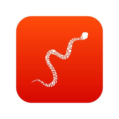 Yılan kıvranma simgesi dijital kırmızı