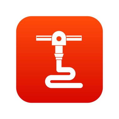 3D Yazıcı yazdırma simgesi dijital kırmızı