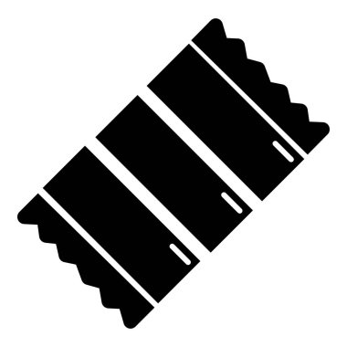 Çikolata simgesi, basit siyah stil