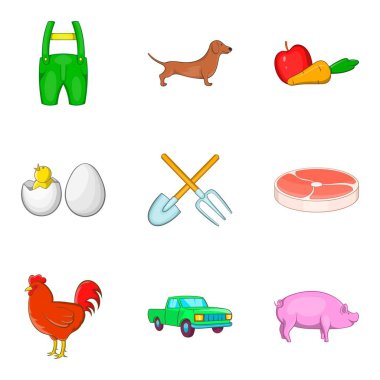 Stok simgeler kümesi, karikatür tarzı