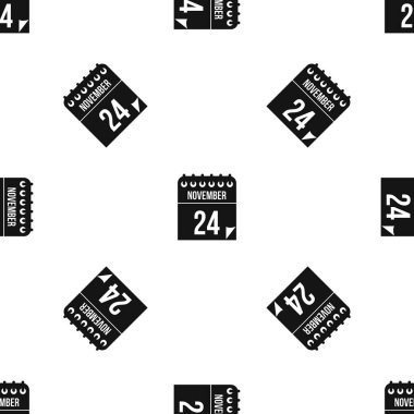 24 Kasım takvim desen sorunsuz siyah