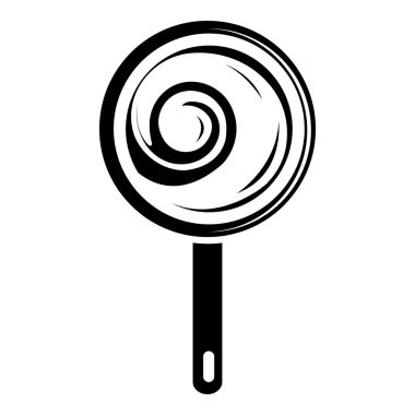 Lolipop simgesi, basit siyah stil