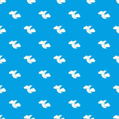 Kesintisiz mavi ay ve bulutlar desen