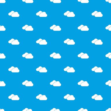 Bulutlar desen kesintisiz mavi