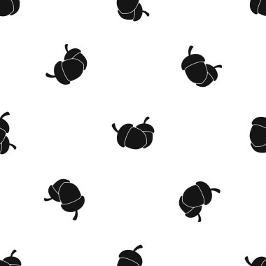 Meşe palamudu desen sorunsuz siyah