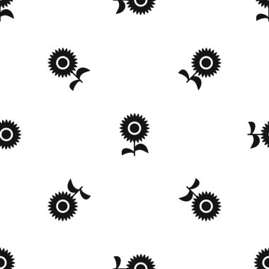 Çiçek desen sorunsuz siyah