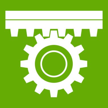 Bir dişli simgesini yeşil