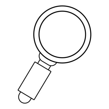 Büyüteç simgesini, anahat çizgi stili