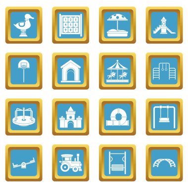 Bahçesi simgeler gök mavisi